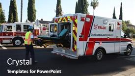  Presentation with police fire - Presentation theme with lake-forest-ca-usa-october background and a dark gray colored foreground