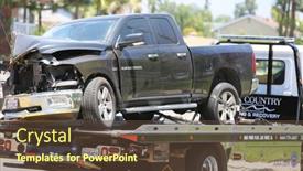  Presentation with tow truck - Beautiful PPT layouts featuring lake-forest-california-may-23 backdrop and a tawny brown colored foreground