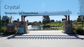  Presentation with veterans - Audience pleasing slide set consisting of lake-forest-california-usa-february backdrop and a light blue colored foreground