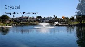  Presentation with veterans - PPT layouts with lake-forest-california-usa-february background and a light blue colored foreground