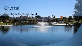  Presentation with veterans - Colorful presentation theme enhanced with lake-forest-california-usa-february backdrop and a light blue colored foreground