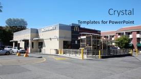  Presentation with dining restaurant - Audience pleasing PPT theme consisting of lake-forest-california-usa-february backdrop and a light blue colored foreground