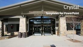  Presentation with events - PPT theme with lake-forest-california-usa-january background and a tawny brown colored foreground