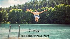  Presentation with activity - Amazing slide deck having lake from wooden jetty backdrop and a seafoam green colored foreground