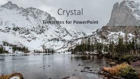  Presentation with snow mountain - Beautiful slide set featuring lake-helene-with-rocks backdrop and a light gray colored foreground