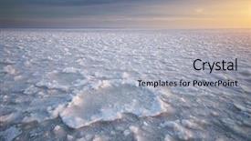  Presentation with winter ice - Amazing presentation theme having lake ice - winter landscape composition of nature backdrop and a light gray colored foreground