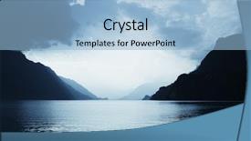  Presentation with switzerland - Presentation theme enhanced with lake in brienz at the mountains in switzerland background and a light blue colored foreground