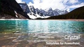  Presentation with canada - Presentation theme consisting of lake in canada background and a gray colored foreground
