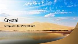  Presentation with desert star of bethlehem nativity - PPT theme consisting of lake in desert background and a  colored foreground