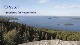  Presentation with finland - Slides featuring lake in finland photographed background and a sky blue colored foreground