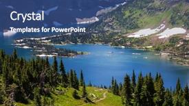  Presentation with hidden - Cool new presentation theme with lake in glacier national park backdrop and a ocean colored foreground