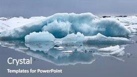  Presentation with water pollution polluted lake - Cool new PPT layouts with lake in jokulsarlon iceland iceberg backdrop and a seafoam green colored foreground