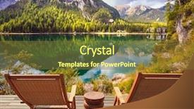  Presentation with water sun - Slides with lake in south tyrol italy background and a  colored foreground