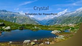 Presentation with switzerland - Presentation theme with lake-in-switzerland-mountains-near background and a teal colored foreground