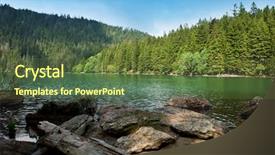  Presentation with beautiful mountains river lake sky nature - Cool new slide deck with lake in the czech republic backdrop and a tawny brown colored foreground