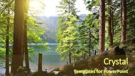  Presentation with czech republic - PPT theme enhanced with lake in the national park background and a tawny brown colored foreground