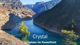  Presentation with beautiful landscapes - Slide deck featuring lake-in-turkey-beautiful-mountains background and a ocean colored foreground