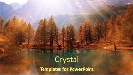  Presentation with mountain lake - PPT layouts enhanced with lake-lago-blu-near-breuil background and a tawny brown colored foreground