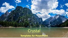  Presentation with lake - Audience pleasing PPT layouts consisting of lake-lago-di-braies backdrop and a violet colored foreground