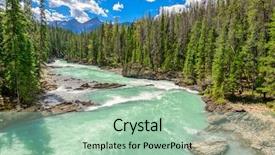  Presentation with www in canada - Slides featuring lake louise - majestic mountain river in canada background and a mint green colored foreground