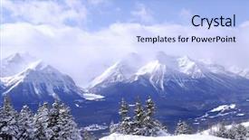  Presentation with canadian culture canada china national - Theme enhanced with lake louise - scenic winter mountain landscape background and a light blue colored foreground