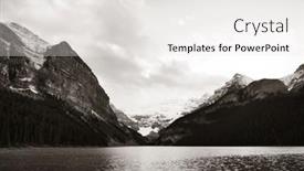  Presentation with banff national park - Slide set enhanced with lake-louise-in-banff-national background and a white colored foreground