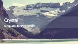  Presentation with banff national park - Beautiful presentation theme featuring lake louise in banff national backdrop and a gray colored foreground