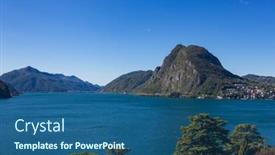  Presentation with monte everest - PPT layouts featuring lake-lugano-viewing-monte-san background and a ocean colored foreground