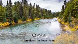  Presentation with fall lake - Amazing theme having lake-maligne-is-surrounded backdrop and a light blue colored foreground