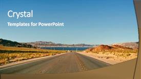  Presentation with united states treasury - Slide deck with lake mead near hoover dam background and a teal colored foreground