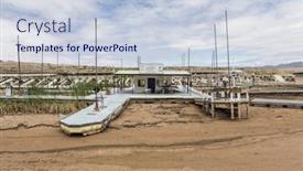  Presentation with drought - PPT theme enhanced with lake-mead-nevada-usa background and a lemonade colored foreground