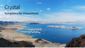  Presentation with states - PPT theme with lake mead panorama on colorado background and a light blue colored foreground