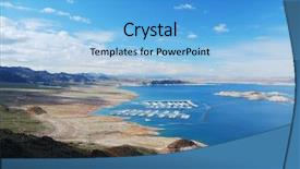  Presentation with states - Slide set having lake mead panorama on colorado background and a light blue colored foreground