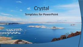  Presentation with united states - Slide deck consisting of lake mead panorama on colorado background and a light blue colored foreground