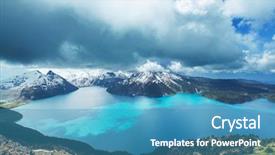  Presentation with british columbia canada - Presentation design enhanced with lake near whistler bc canada background and a teal colored foreground