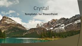  Presentation with national - PPT theme featuring lake-o-hara-in-yoho background and a light gray colored foreground