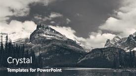  Presentation with park - Audience pleasing presentation theme consisting of lake-o-hara-in-yoho backdrop and a tawny brown colored foreground