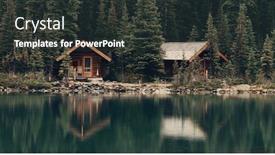  Presentation with arches national park - Beautiful slides featuring lake-o-hara-in-yoho backdrop and a dark gray colored foreground