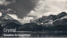  Presentation with national - Audience pleasing slide set consisting of lake-o-hara-in-yoho backdrop and a dark gray colored foreground