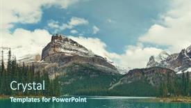  Presentation with park - Beautiful slides featuring lake-o-hara-in-yoho backdrop and a ocean colored foreground