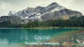  Presentation with park - Slide set consisting of lake-o-hara-yohu-national background and a ocean colored foreground