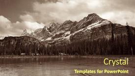  Presentation with canada - PPT theme consisting of lake-o-hara-yohu-national background and a tawny brown colored foreground