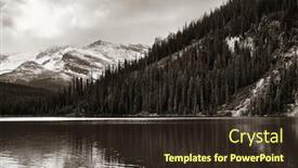  Presentation with national - Presentation design consisting of lake-o-hara-yohu-national background and a tawny brown colored foreground
