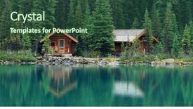  Presentation with national - Amazing PPT theme having lake o'hara in yoho backdrop and a  colored foreground