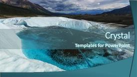  Presentation with glacier - Slides having lake on kennicott glacier wrangell-st elias national park alaska background and a ocean colored foreground