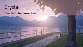  Presentation with sunset - PPT theme featuring man s hand with the pencil isolated on white background with clipping path background and a white colored foreground.