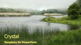 Presentation with wetland - Audience pleasing slide deck consisting of wetlands - fog on the biviere lake backdrop and a tawny brown colored foreground