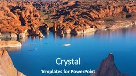  Presentation with 7 point bullet list - Theme enhanced with lake powell alstrom point usa background and a ocean colored foreground
