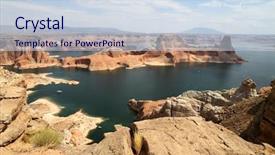 Presentation with arizona - Theme featuring lake powell arizona usa background and a sky blue colored foreground