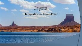  Presentation with powell river - PPT theme featuring lake-powell-is-a-reservoir background and a light blue colored foreground
